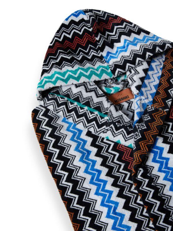 Missoni Home Black Zigzag Cotton Terry Bathrobe | Browns Towels