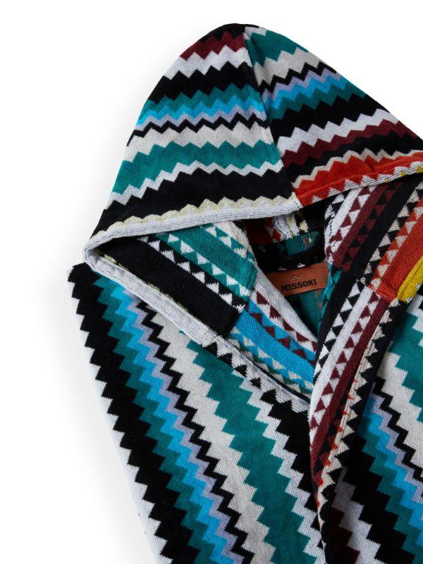 Missoni Home Blue Zigzag Cotton Terry Bathrobe | Browns Towels