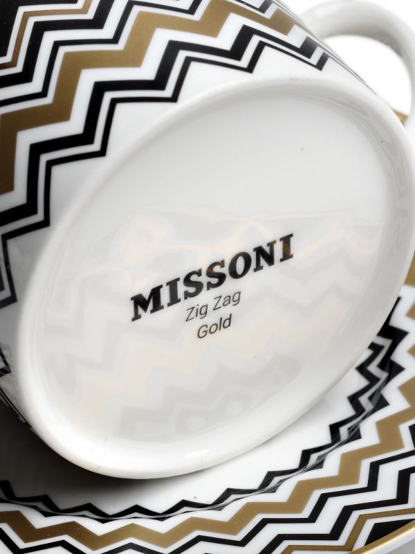 Missoni Home Gold-tone Zig-Zag Coffee Cup Set | Browns Cups & Tea Sets