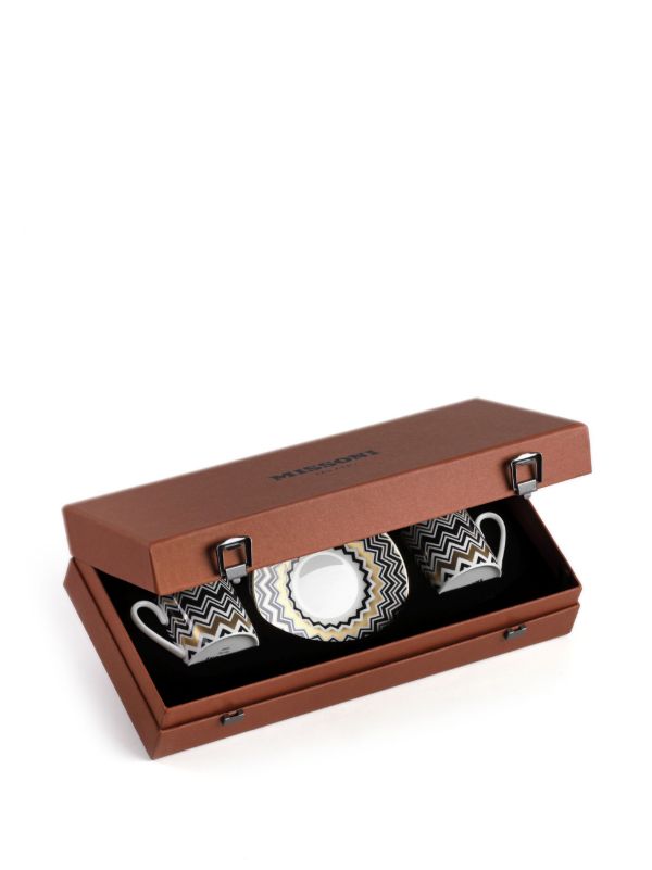 Missoni Home Gold-tone Zig-Zag Coffee Cup Set | Browns Cups & Tea Sets