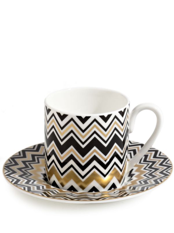 Missoni Home Gold-tone Zig-Zag coffee cup set | Browns Cups & Tea Sets