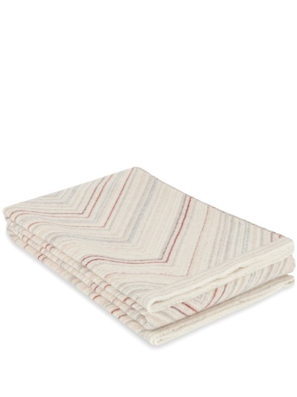 Missoni Home Light Beige Catullo Throw 130x190cm | Browns Blankets & Throws
