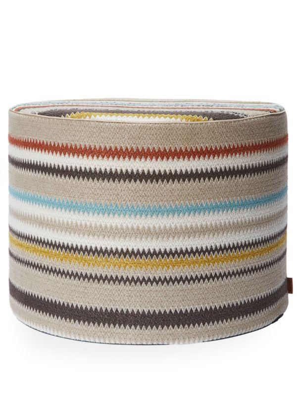 Missoni Home Multicolour Blurred Zigzag Pouf | Browns Chairs & Stools