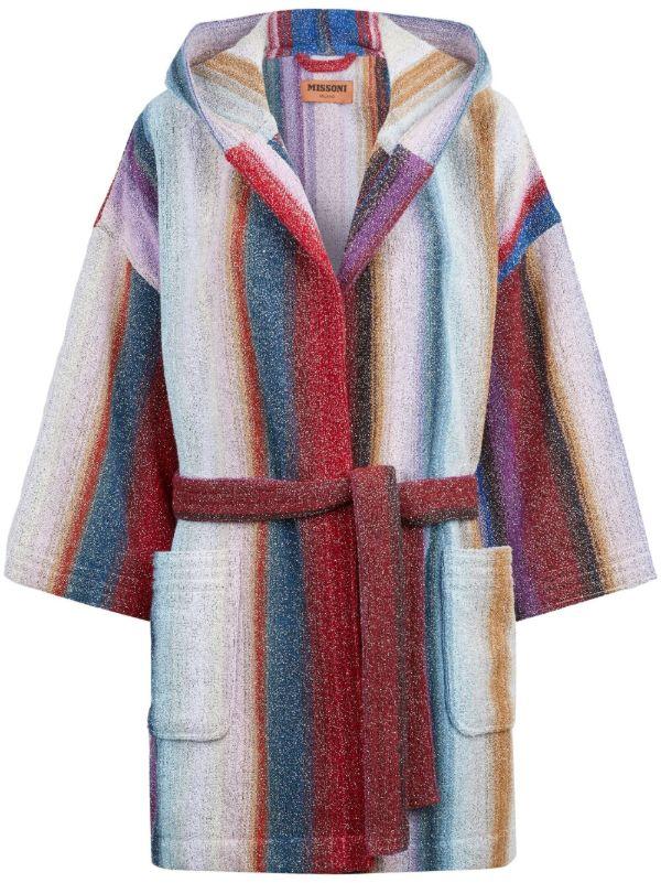 Missoni Home Multicolour Clancy striped bath robe | Browns Towels