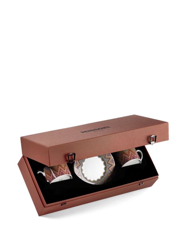 Missoni Home Multicolour Jarris Zig-Zag Porcelain Tea Set | Browns Cups & Tea Sets