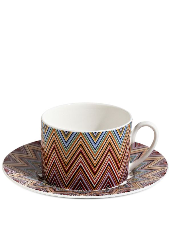 Missoni Home Multicolour Jarris Zig-Zag porcelain tea set | Browns Cups & Tea Sets