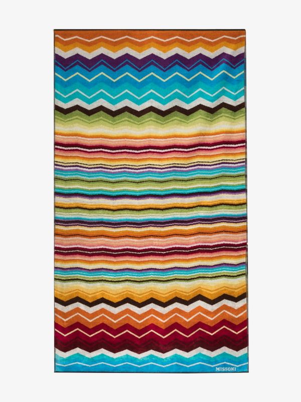 Missoni Home multicoloured Hugo printed cotton towel | Browns Towels