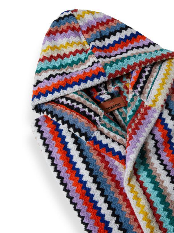 Missoni Home Pink Zigzag Cotton Bathrobe | Browns Towels
