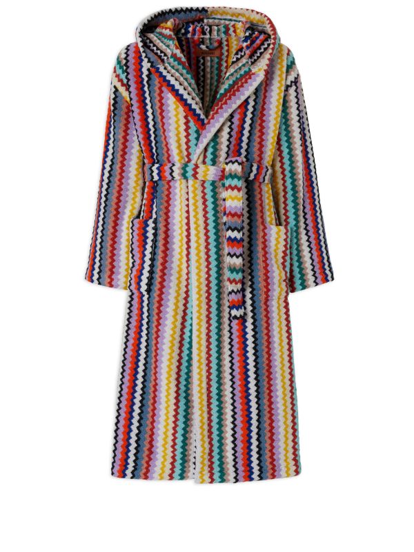 Missoni Home Pink Zigzag Cotton Bathrobe | Browns Towels