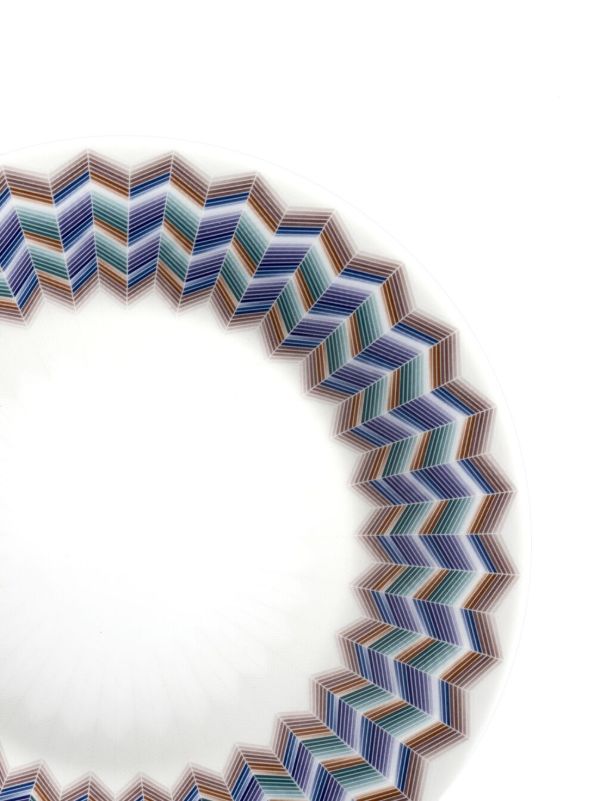 Missoni Home White Jarris Zig-Zag Dessert Plate Set | Browns Plates & Bowls