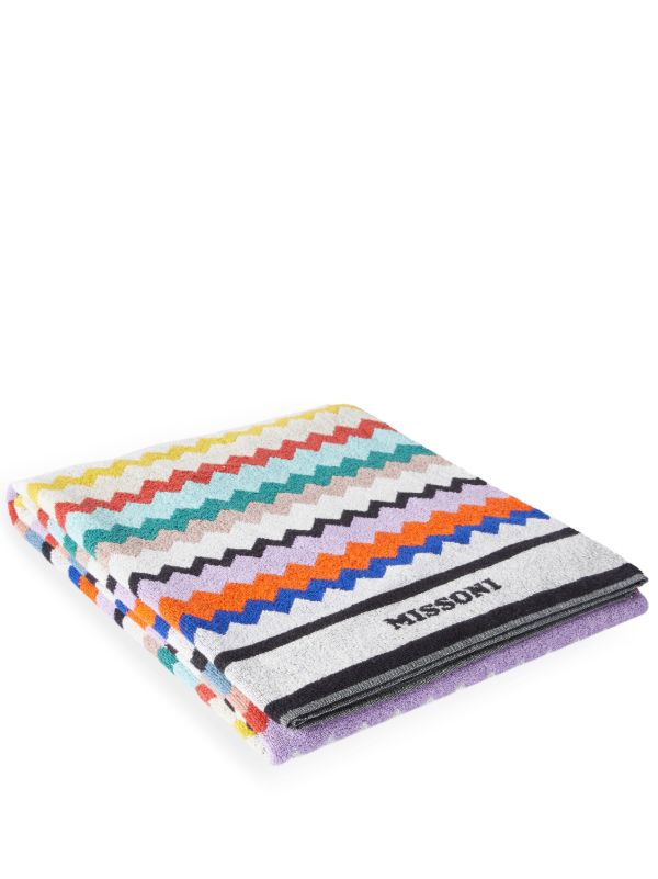 Missoni Home White Riverbero Cotton Beach Towel | Browns Beach Cover-Ups
