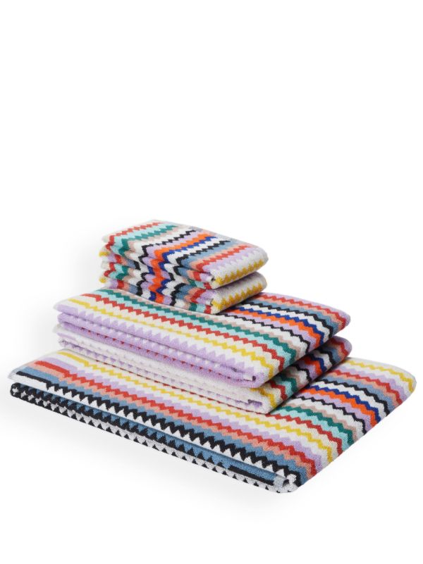 Missoni Home White Riverbero Cotton Towel (Set of Five) | Browns Towels