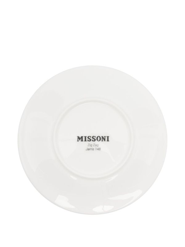 Missoni Home White Zig Zag Jarris 148 Porcelain Bread Plate Set | Browns Plates & Bowls