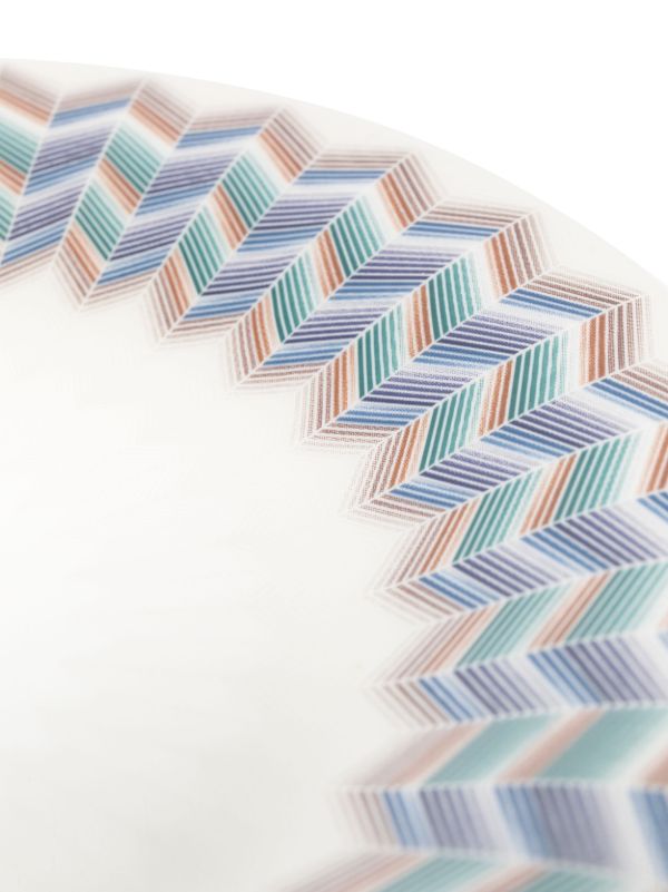 Missoni Home White Zig Zag Jarris 148 Porcelain Bread Plate Set | Browns Plates & Bowls