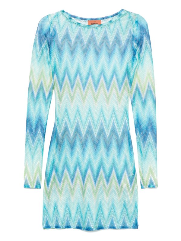 Missoni long-sleeves mini dress | Browns Beach Cover-Ups