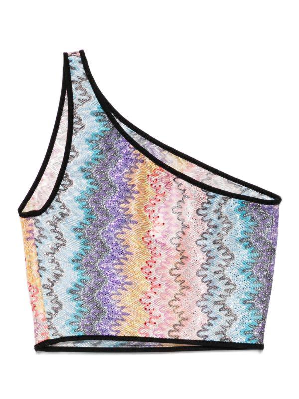 Missoni One-shoulder Chevron Crop Top | Browns Beach Cover-Ups