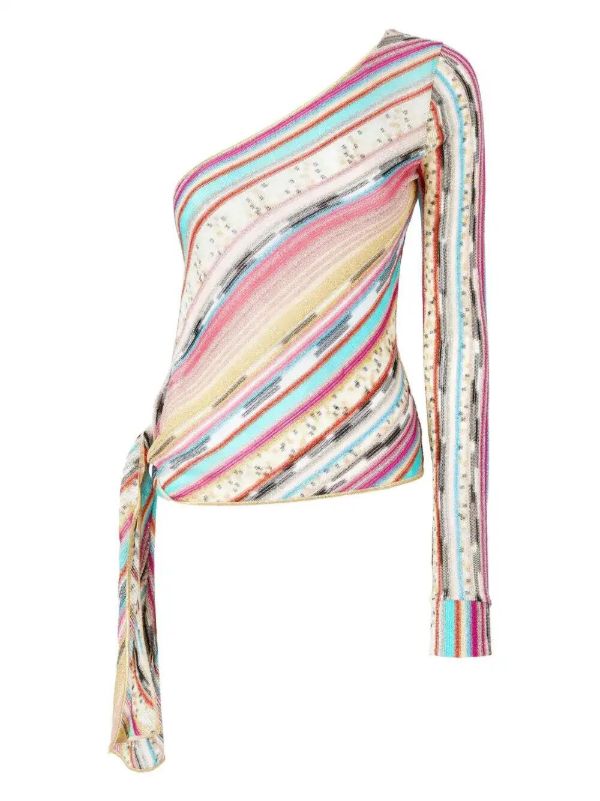 Missoni Pink One-Shoulder Top | Browns T-Shirts & Jersey Shirts