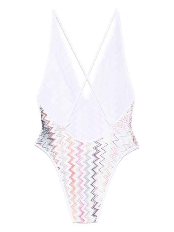 Missoni Sequin-embellished V-neck Swimsuit | Browns One-Pieces