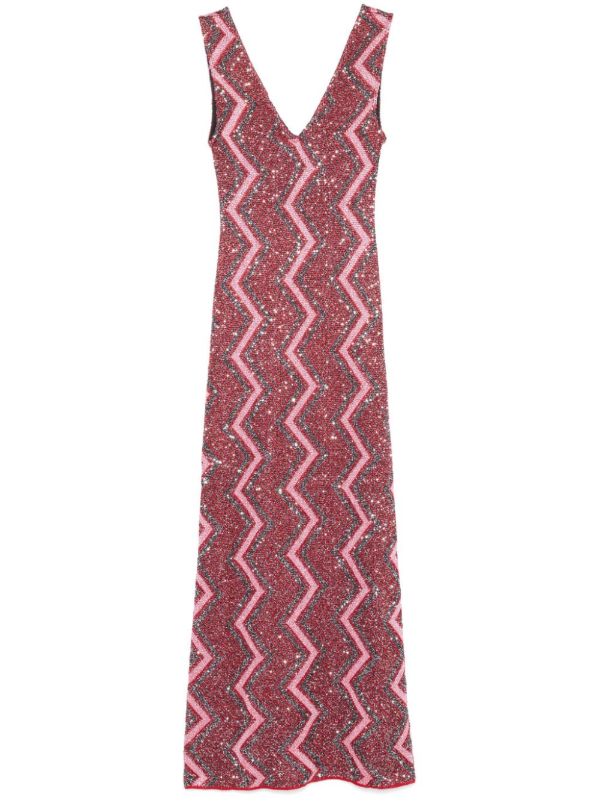 Missoni Zig-Zag Plunging-Neckline Gown | Browns Evening Dresses