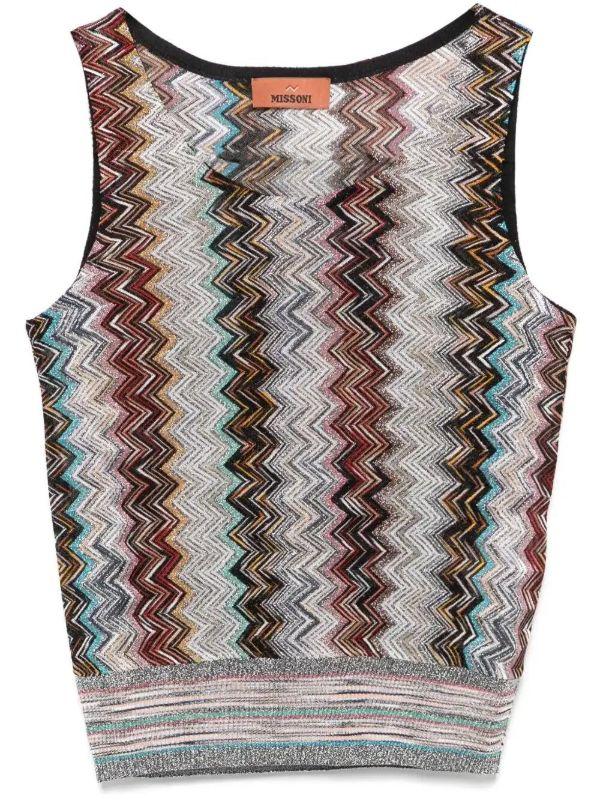 Missoni zigzag-motif lamé top | Browns Vests & Tank Tops