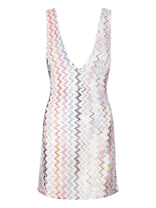 Missoni zigzag-pattern mini dress | Browns Beach Dresses