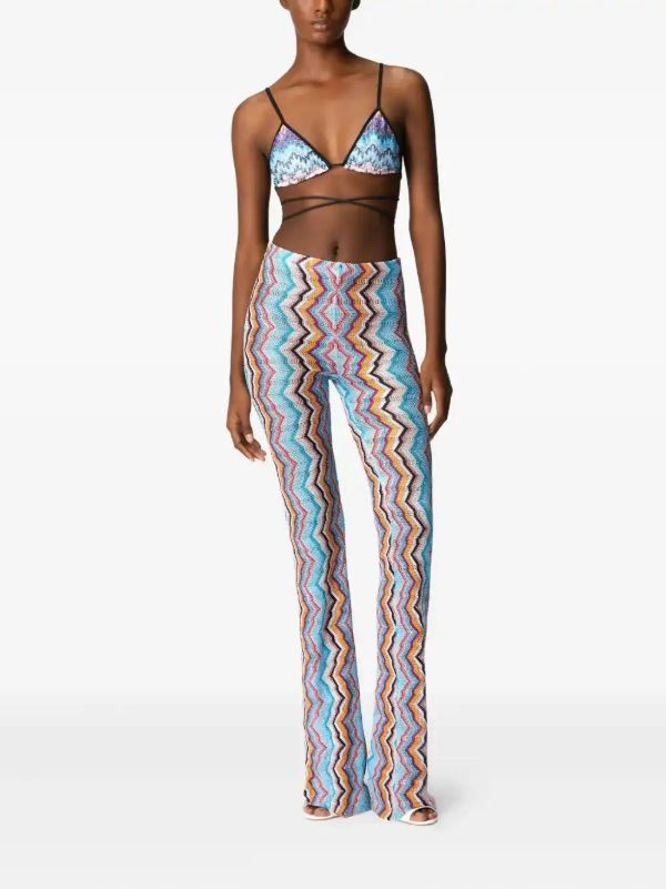 Missoni Zigzag-pattern Trousers | Browns High Waisted Pants