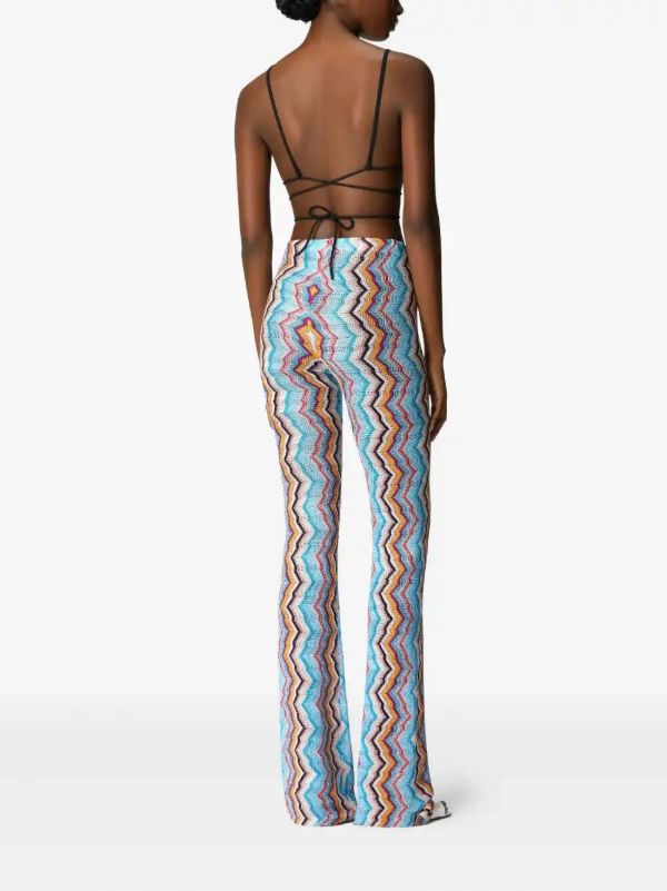 Missoni Zigzag-pattern Trousers | Browns High Waisted Pants