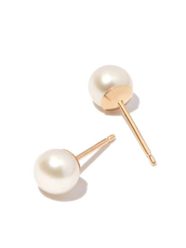 Mizuki 14K Yellow Gold Pearl Stud Earrings | Browns Fine Earrings