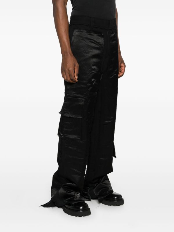 MLGA Black Layered Wide-Leg Trousers | Browns Wide Leg Pants