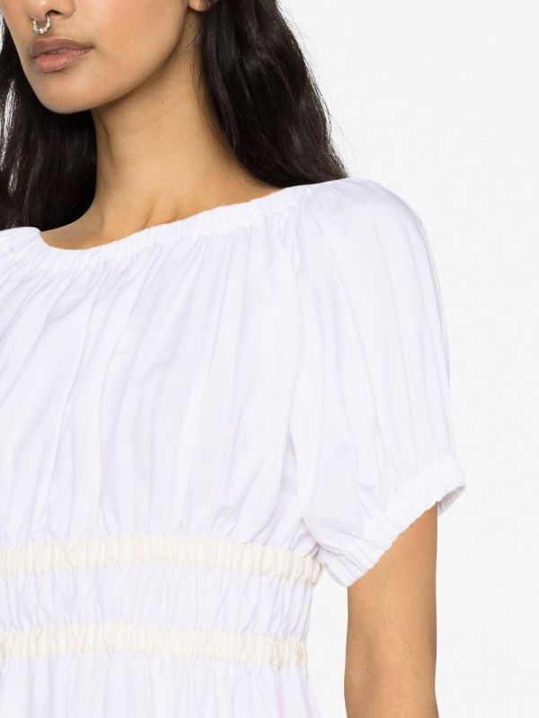 Molly Goddard White Mags Taffeta Midi Dress | Browns Day Dresses