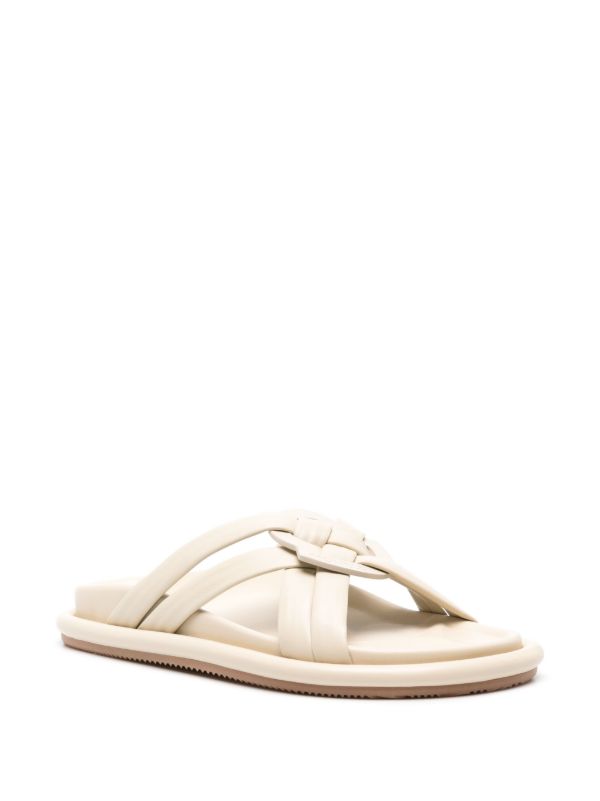 Moncler Beige Bell Interwoven-Straps Sandals | Browns Sandals
