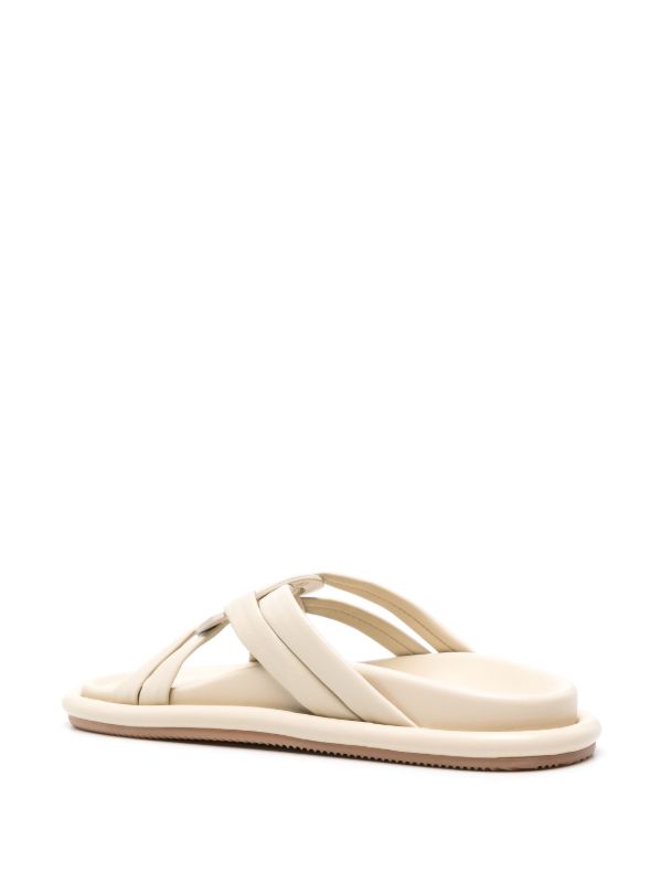 Moncler Beige Bell Interwoven-Straps Sandals | Browns Sandals