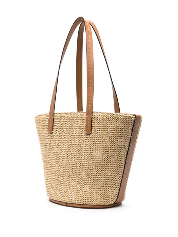 Moncler Beige Small Hubba Raffia Tote Bag | Browns Tote Bags