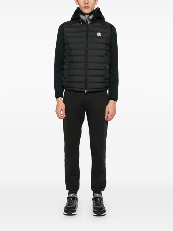 Moncler Black Bourget Gilet | Browns Waistcoats & Gilets