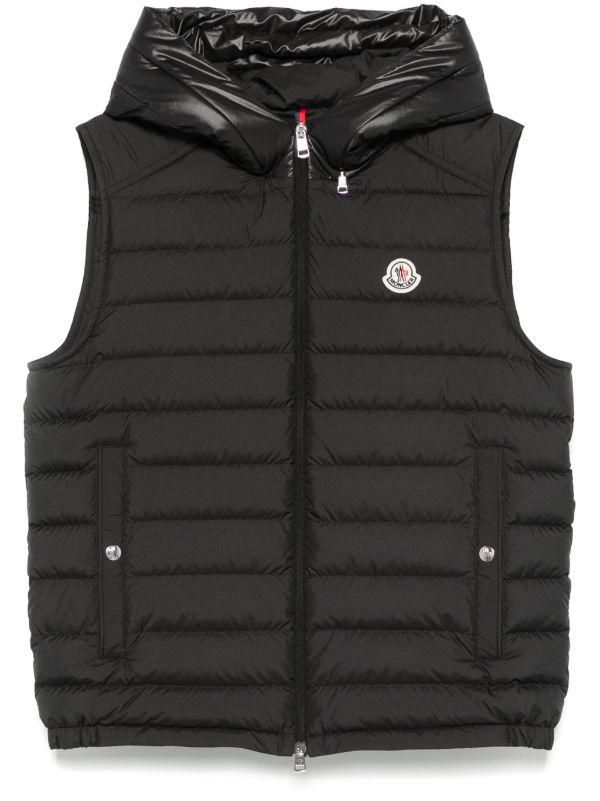 Moncler Black Bourget Gilet | Browns Waistcoats & Gilets