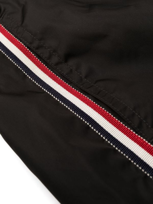 Moncler Black Logo-Appliqué Swim Shorts | Browns Swim & Board Shorts