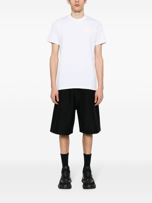 Moncler Black Logo Embossed Track Shorts | Browns Track & Running Shorts