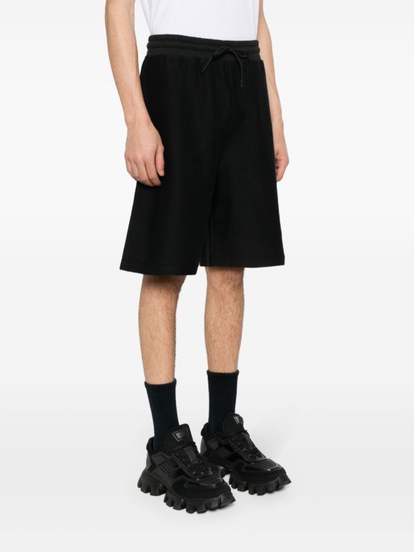 Moncler Black Logo Embossed Track Shorts | Browns Track & Running Shorts