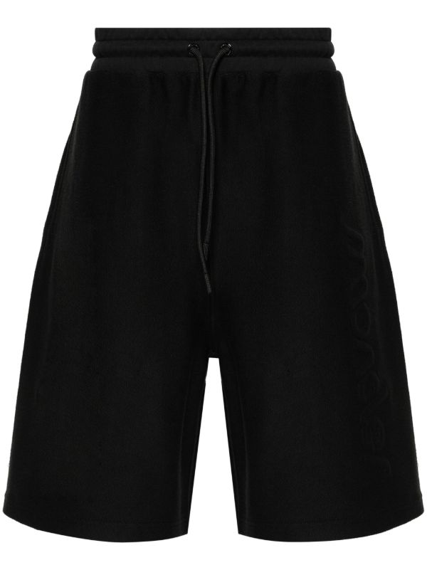 Moncler Black Logo Embossed Track Shorts | Browns Track & Running Shorts