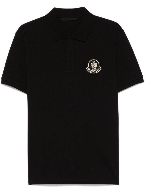 Moncler Black Year Of The Snake Polo Shirt | Browns Polo Shirts