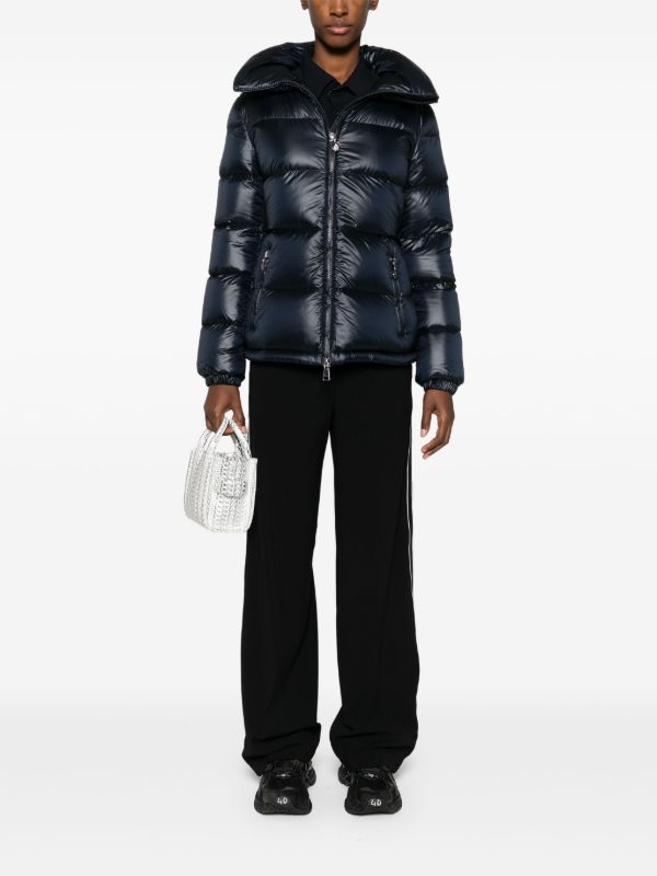 Moncler Blue Hooded Quilted Jacket | Browns Down Jackets