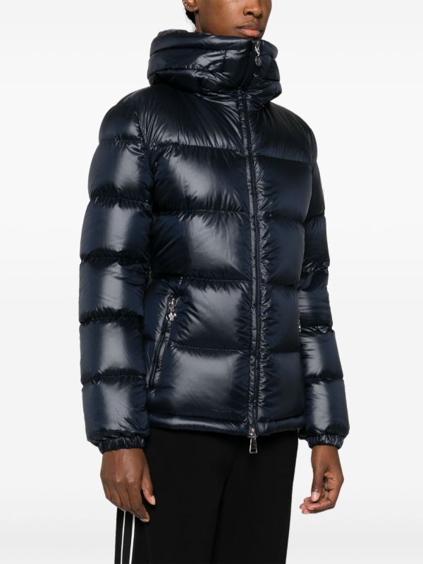 Moncler Blue Hooded Quilted Jacket | Browns Down Jackets