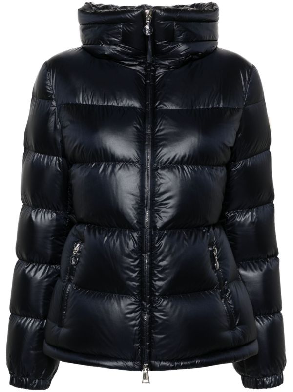 Moncler Blue Hooded Quilted Jacket | Browns Down Jackets