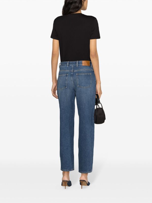 Moncler Blue Mid-Rise Straight-Leg Jeans | Browns Straight-Leg Jeans