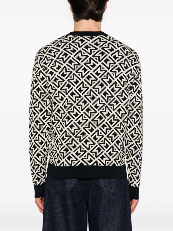 Moncler Blue Monogram Sweater | Browns Knitted Sweaters