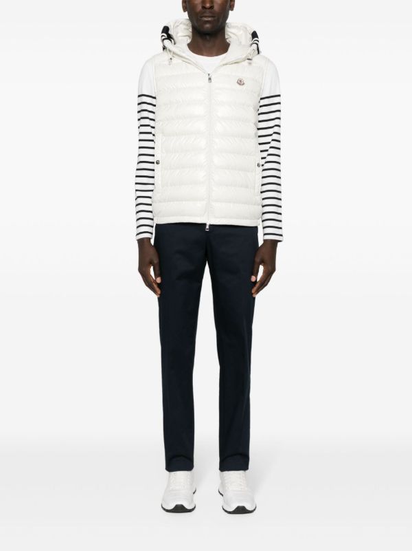 Moncler Blue Straight-Leg Cotton Trousers | Browns Regular-Fit & Straight Leg Pants
