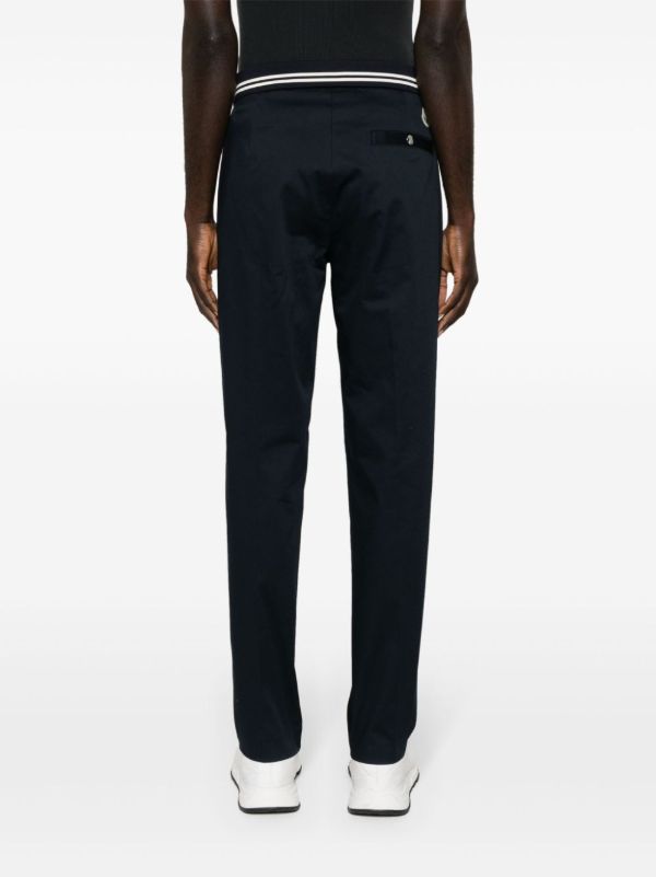 Moncler Blue Straight-Leg Cotton Trousers | Browns Regular-Fit & Straight Leg Pants
