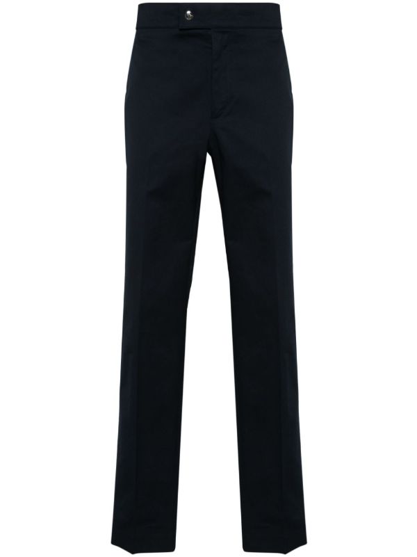 Moncler Blue Straight-Leg Cotton Trousers | Browns Regular-Fit & Straight Leg Pants