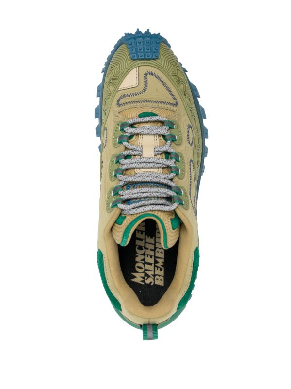Moncler Genius X Salehe Bembury Green Trailgrip Grain Sneakers | Browns Performance Trainers