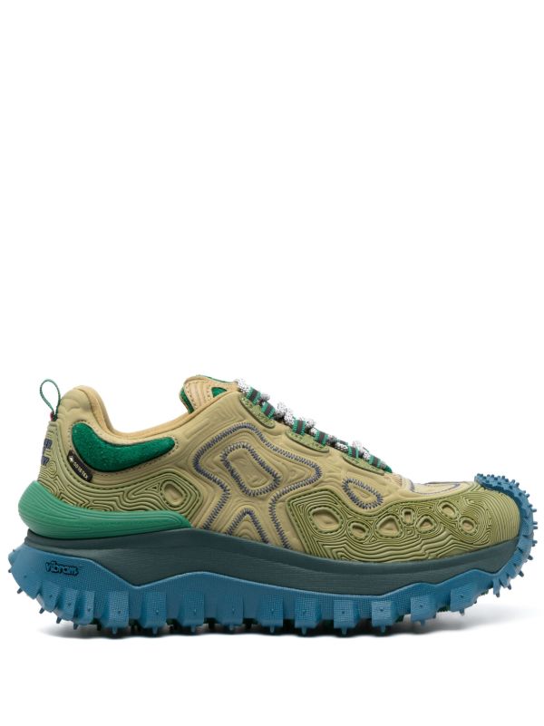 Moncler Genius X Salehe Bembury Green Trailgrip Grain Sneakers | Browns Performance Trainers